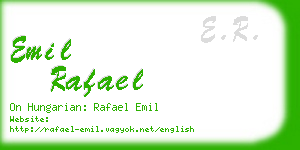 emil rafael business card